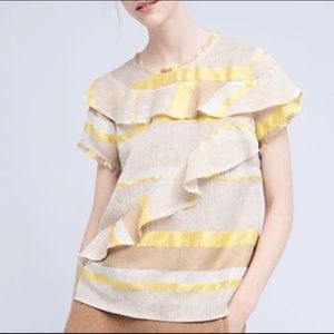 Anthropologie ruffle blouse (Harlyn brand)
